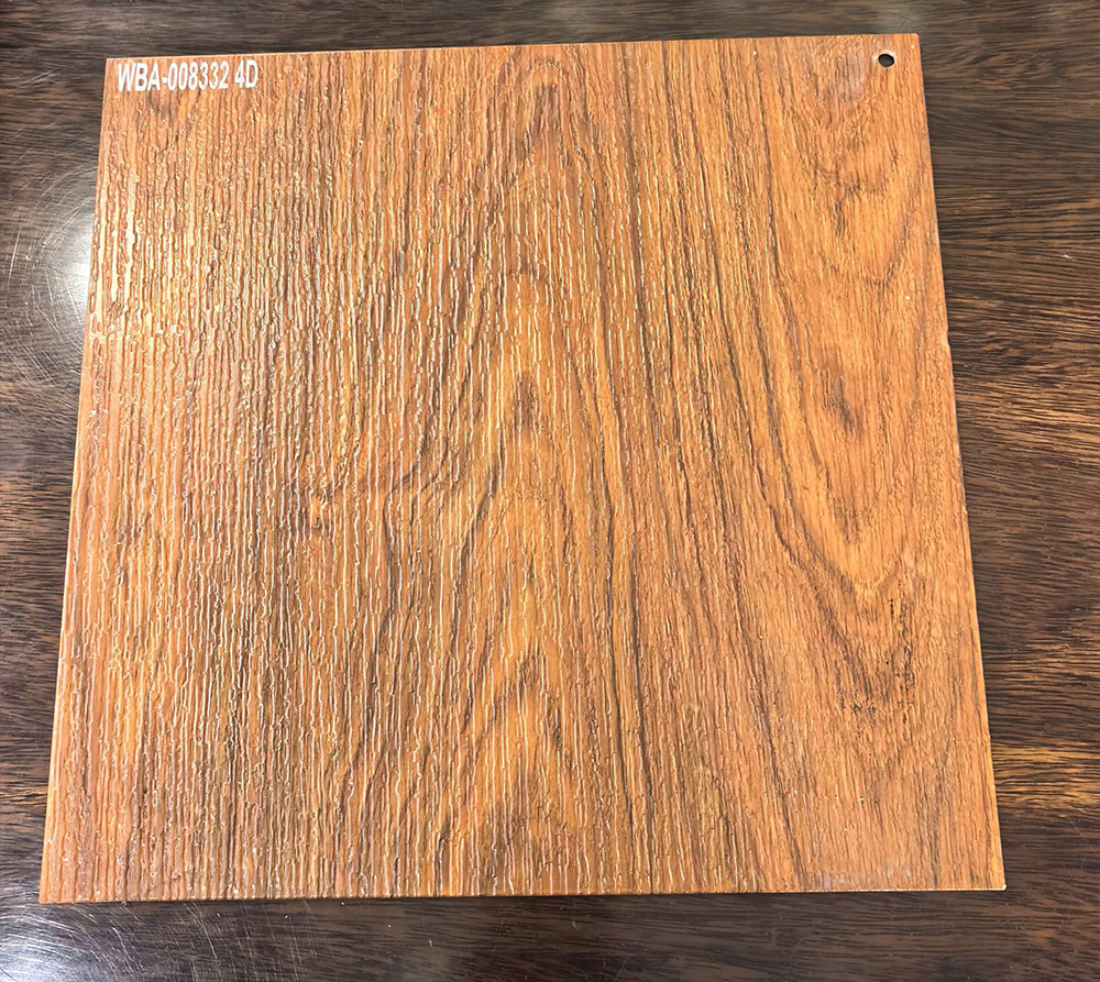 Wood grain aluminum veneer